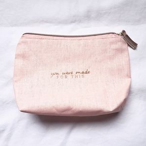 NWOT Pink Makeup Pouch Bag
